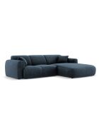 Divano angolare destro blu royal 4 posti Nolio - 260x170x72 cm