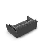 Canapé velours Matera 2 places gris foncé - 180x110x85 cm