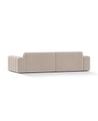 Chicago 4-Sitzer-Sofa aus Samt hellbeige - 252x102x78 cm
