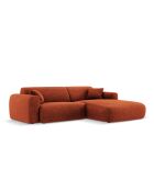 Divano angolare destro in terracotta Nolio 4 posti - 235x170x72 cm