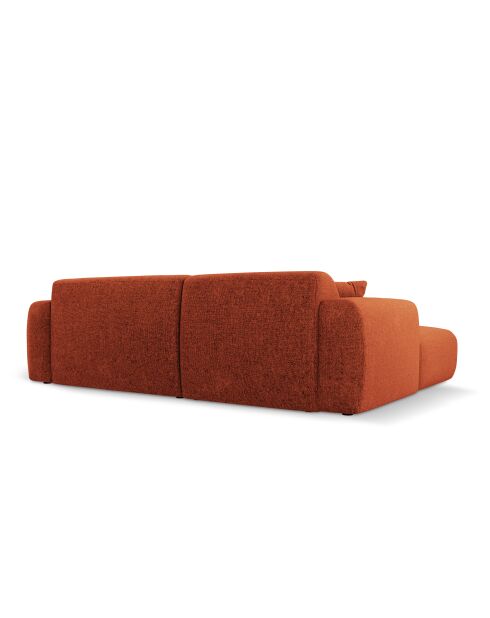 Canapé d'angle droit Nolio 4 places terracotta - 235x170x72 cm