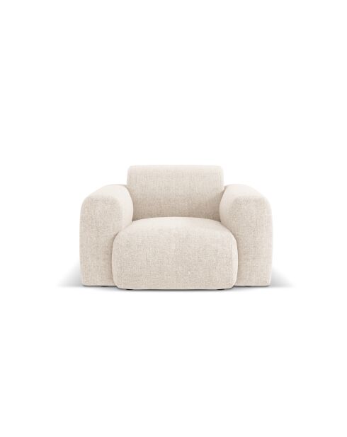 Nolio 1-zits lichtbeige fauteuil - 105x95x72 cm