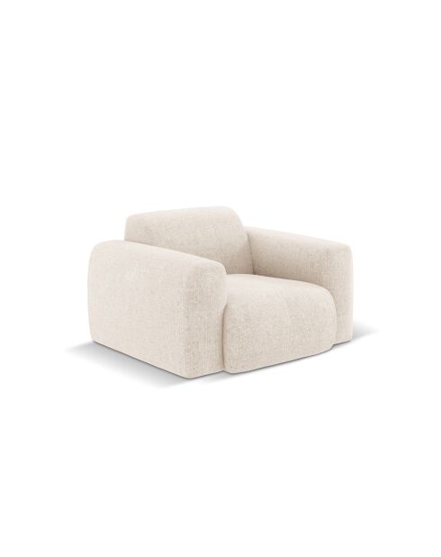Nolio 1-zits lichtbeige fauteuil - 105x95x72 cm