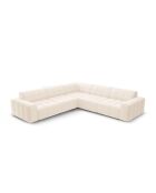 Chicago symmetrisches Ecksofa aus Samt für 4 Personen, hellbeige — 285 x 285 x 78 cm