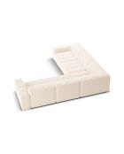 Chicago symmetrisches Ecksofa aus Samt für 4 Personen, hellbeige — 285 x 285 x 78 cm