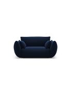Fauteuil Matera velours 1-zits koningsblauw - 128x110x85 cm