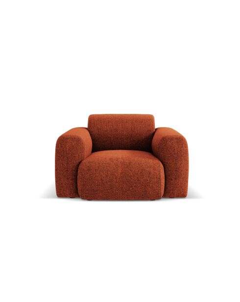 Nolio 1-zits fauteuil in terracotta - 105x95x72 cm