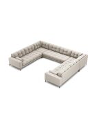 Divano panoramico Bali 9 posti beige - 327x256x75 cm