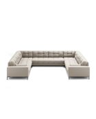 Divano panoramico Bali 9 posti beige - 327x256x75 cm