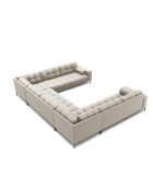 Divano panoramico Bali 9 posti beige - 327x256x75 cm