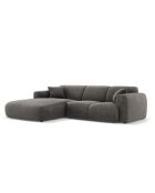 Divano angolare sinistro grigio a 4 posti Nolio - 260x170x72 cm