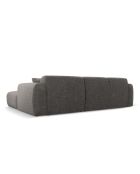 Divano angolare sinistro grigio a 4 posti Nolio - 260x170x72 cm