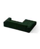 Chicago velvet linkerhoekbank 3-zits fles groen - 234x167x78 cm