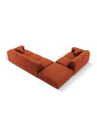 Divano angolare sinistro Nolio 4 posti terracotta - 315x250x72 cm