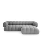 Divano angolare destro Koge 5 posti grigio chiaro - 270x165x70 cm