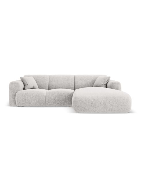 Nolio 4-Sitzer hellgraues rechtes Ecksofa - 260x170x72 cm