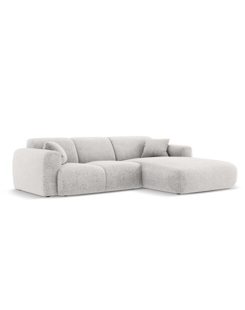 Nolio 4-Sitzer hellgraues rechtes Ecksofa - 260x170x72 cm