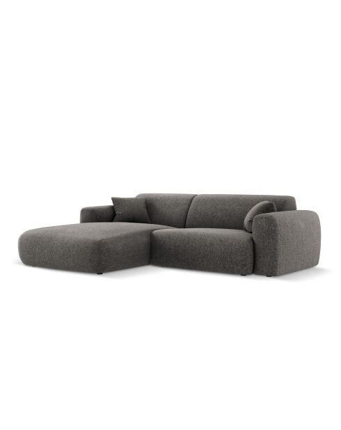 Nolio 4-zits grijze linkerhoekbank - 235x170x72 cm