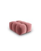 Verona 1-zits voetenbank van flamingofluweel - 60x85x40 cm
