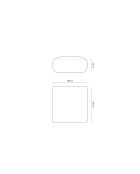 Pouf Nolio 2 places gris - 100x100x36 cm