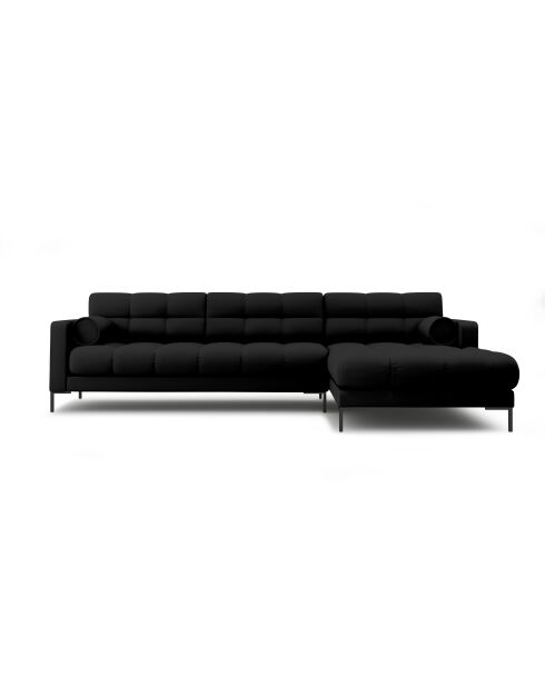 Divano angolare destro nero a 5 posti Bali - 293x185x75 cm