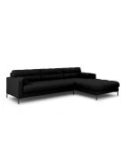 Divano angolare destro nero a 5 posti Bali - 293x185x75 cm