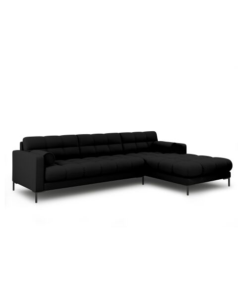 Divano angolare destro nero a 5 posti Bali - 293x185x75 cm