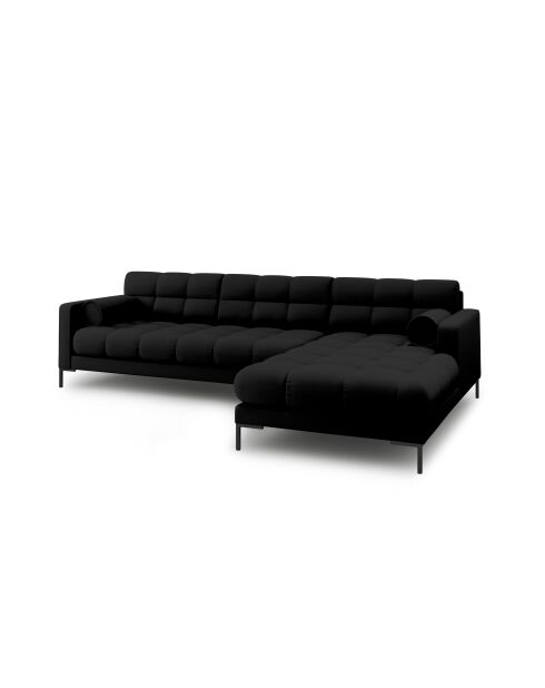 Divano angolare destro nero a 5 posti Bali - 293x185x75 cm