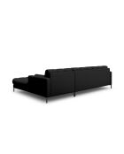 Divano angolare destro nero a 5 posti Bali - 293x185x75 cm