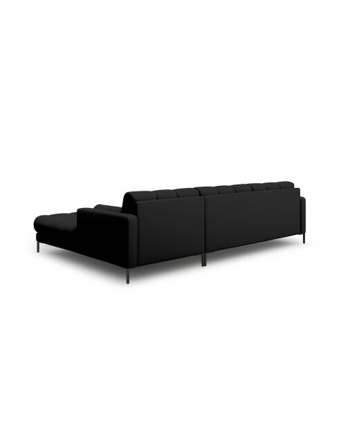 Divano angolare destro nero a 5 posti Bali - 293x185x75 cm