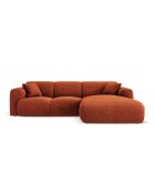 Divano angolare destro in terracotta Nolio 4 posti - 260x170x72 cm