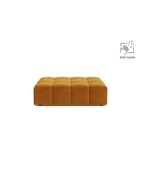 Chicago fluwelen zitzak 1-zits geel - 102x84x42 cm