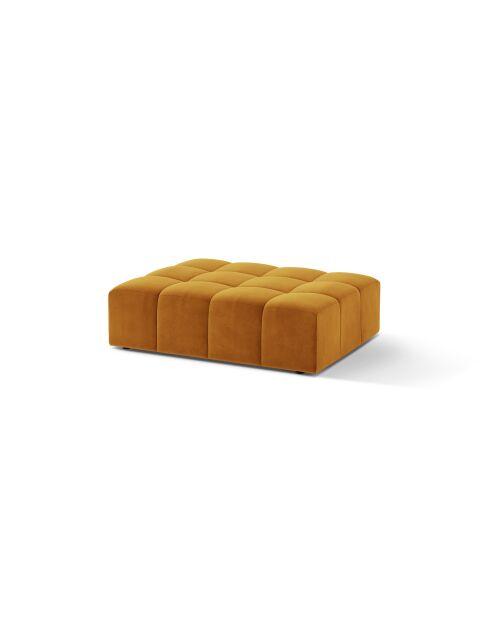 Chicago fluwelen zitzak 1-zits geel - 102x84x42 cm