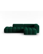Modulares Ecksofa Verona aus Samt für 4 Personen, flaschengrün — 265 x 145 x 70 cm