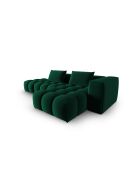 Modulares Ecksofa Verona aus Samt für 4 Personen, flaschengrün — 265 x 145 x 70 cm