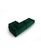 Modulares Ecksofa Verona aus Samt für 4 Personen, flaschengrün — 265 x 145 x 70 cm