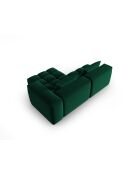 Modulares Ecksofa Verona aus Samt für 3 Personen, rechts, flaschengrün — 205 x 145 x 70 cm