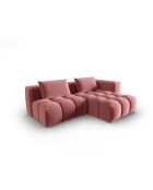 Divano angolare destro Flamant modulare Verona 3 posti in velluto - 205x145x70 cm