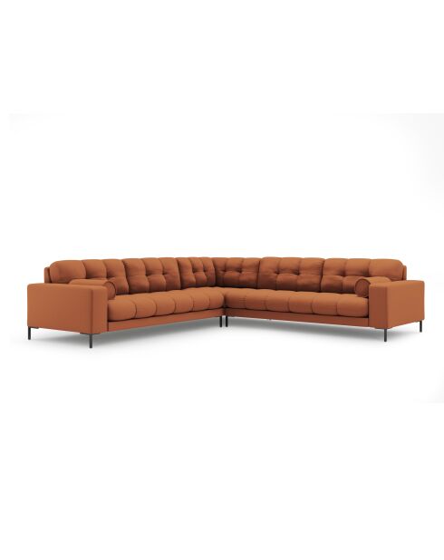 Canapé d'angle symétrique Bali 6 places brique - 256x256x75 cm