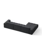 Divano angolare sinistro Chicago 4 posti in velluto grigio - 294x167x78 cm