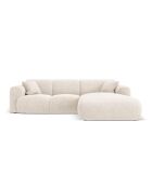 Divano angolare destro beige chiaro Nolio 4 posti - 260x170x72 cm