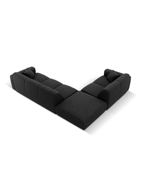 Canapé d'angle gauche Nolio 4 places noir - 315x250x72 cm