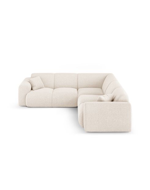 Nolio symmetrisches 5-Sitzer-Ecksofa hellbeige - 252x252x72 cm