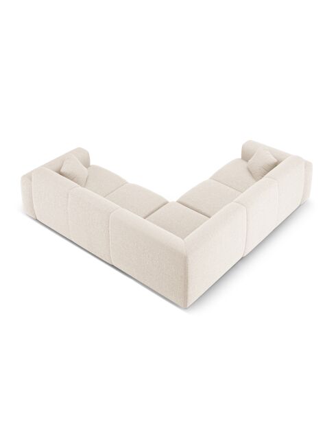 Nolio symmetrisches 5-Sitzer-Ecksofa hellbeige - 252x252x72 cm
