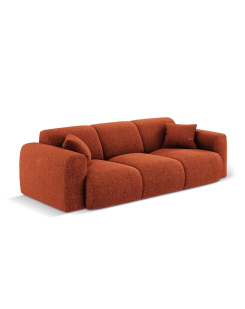 Canapé Nolio 3 places terracotta - 235x95x72 cm