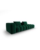 Canapé modulable droit en velours Verona 4 places vert bouteille - 265x85x70 cm