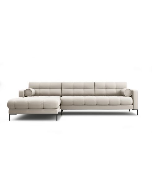 Divano angolare sinistro beige a 5 posti Bali - 293x185x75 cm