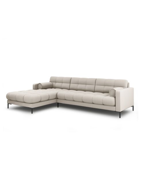 Divano angolare sinistro beige a 5 posti Bali - 293x185x75 cm