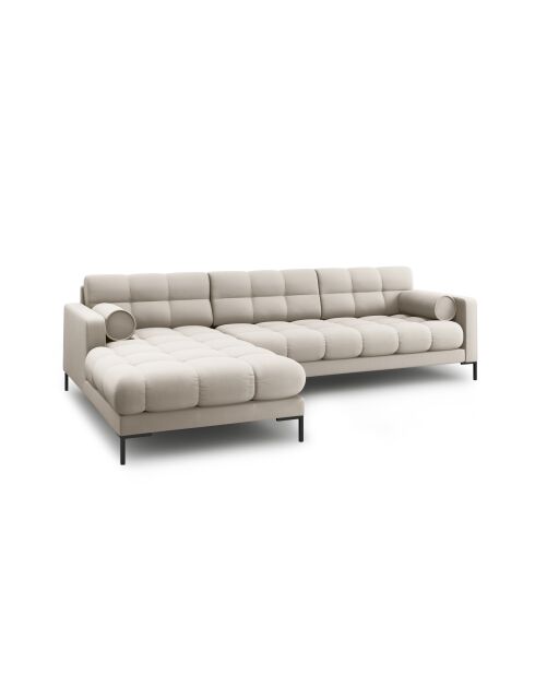 Divano angolare sinistro beige a 5 posti Bali - 293x185x75 cm