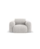 Nolio 1-zits lichtgrijze fauteuil - 105x95x72 cm